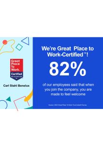 Great Place To Work - Carl Stahl Benelux
